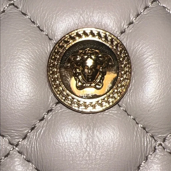 Versace Quilted Lambskin Leather Medusa Wallet Full Set | NEW - Picture 11 of 12